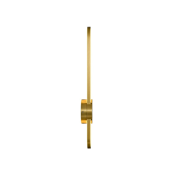 Chandelierias-Sleek Modern Oblong Dimmable LED Wall Sconce-Wall Light-Brass-