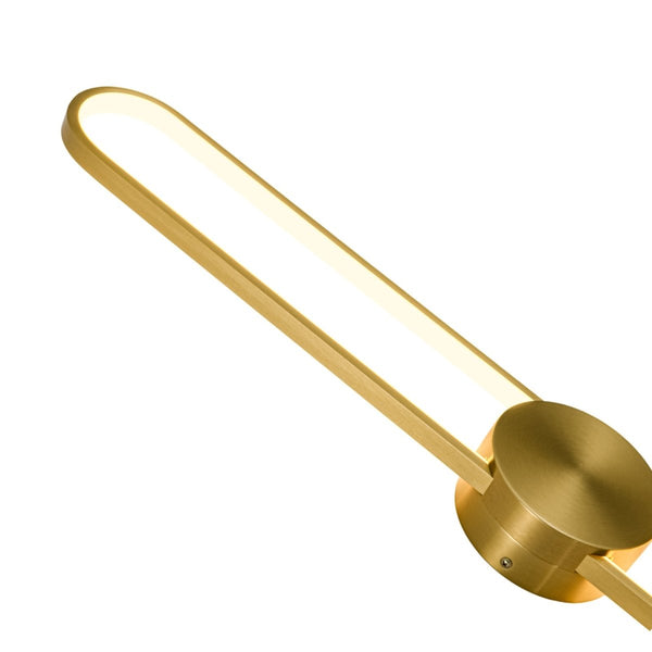 Chandelierias-Sleek Modern Oblong Dimmable LED Wall Sconce-Wall Light-Brass-