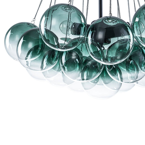 Chandelierias - Statement Cluster 3 - Light Gradient Colored Glass Chandelier - Chandelier - Sky - blue - 