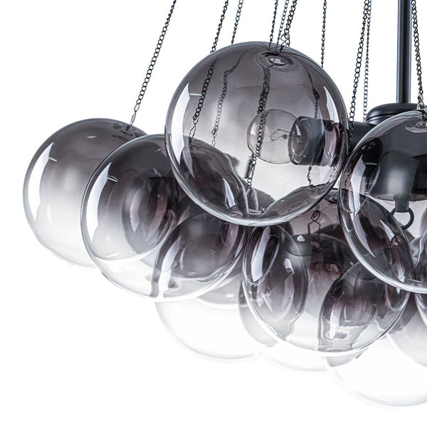 Chandelierias - Statement Cluster 3 - Light Gradient Colored Glass Chandelier - Chandelier - Sky - blue - 