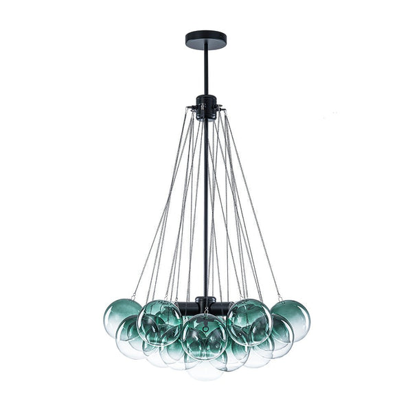 Chandelierias - Statement Cluster 3 - Light Gradient Colored Glass Chandelier - Chandelier - Sky - blue - 
