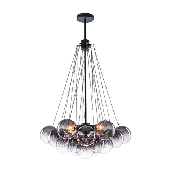 Chandelierias - Statement Cluster 3 - Light Gradient Colored Glass Chandelier - Chandelier - Sky - blue - 
