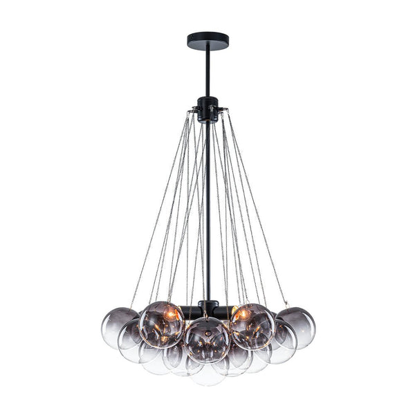 Chandelierias - Statement Cluster 3 - Light Gradient Colored Glass Chandelier - Chandelier - Sky - blue - 