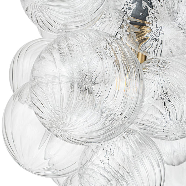 Chandelierias-Stylish 1-Light Ribbed Glass Cluster Bubble Chandelier-Chandeliers-1 Bulb-