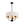 Chandelierias - Traditional 3 - Light Candle - style Fabric Drum Pendant - Pendant - Matte Black - 