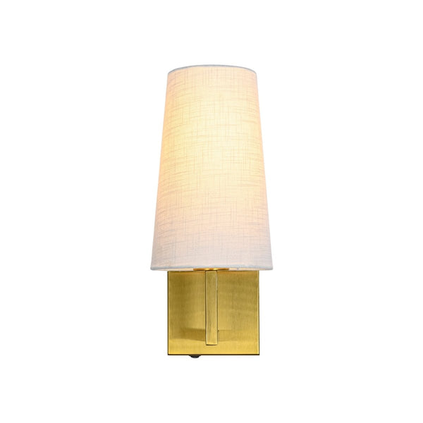 Chandelierias-Transitional 1-Light Slim Tapered Linen Fabric Wall Sconce-Wall Light-Oil-rubbed Bronze-
