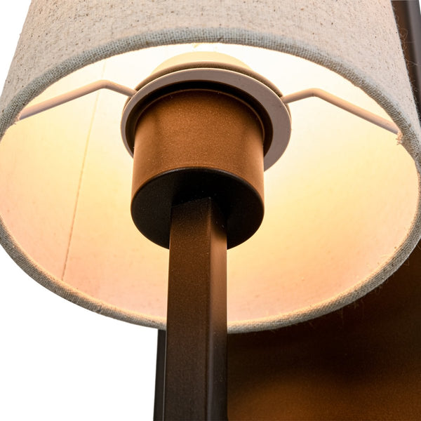 Chandelierias-Transitional 1-Light Slim Tapered Linen Fabric Wall Sconce-Wall Light-Oil-rubbed Bronze-