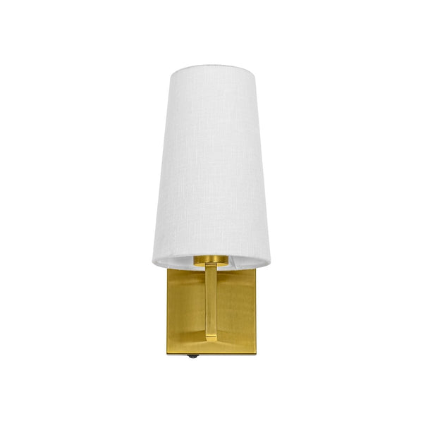 Chandelierias-Transitional 1-Light Slim Tapered Linen Fabric Wall Sconce-Wall Light-Oil-rubbed Bronze-