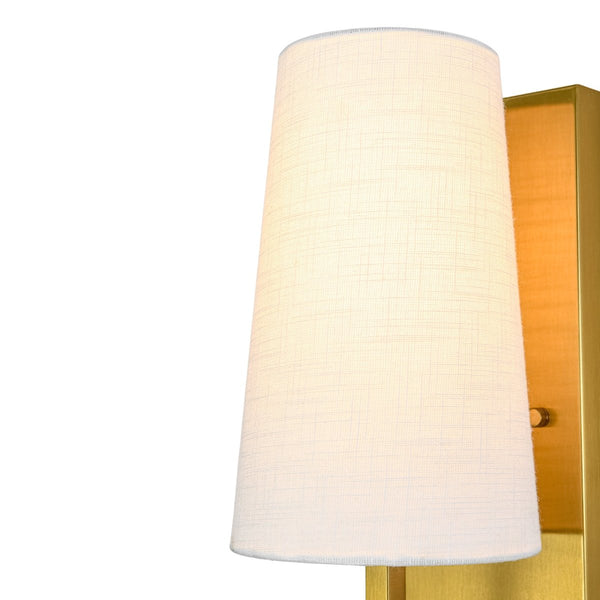 Chandelierias-Transitional 1-Light Slim Tapered Linen Fabric Wall Sconce-Wall Light-Oil-rubbed Bronze-