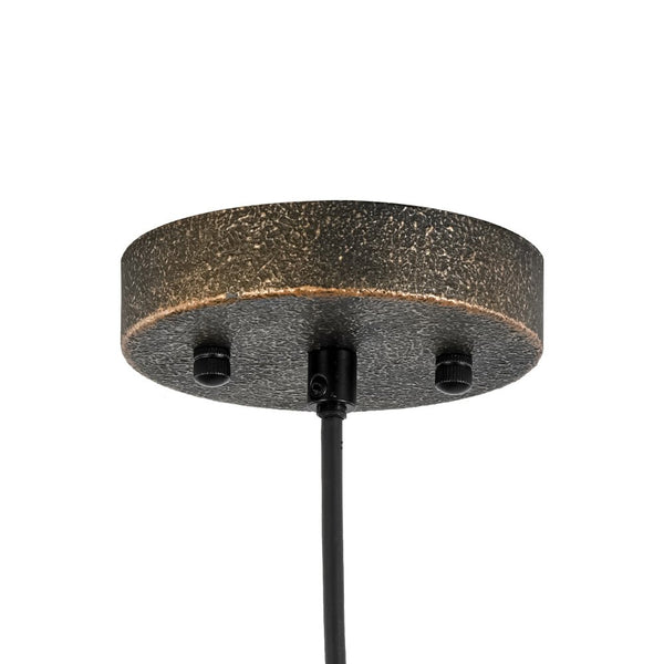Chandelierias - Unique 1 - Light Water - erosion Patterned Dome Pendant - Pendant - Bronze - 