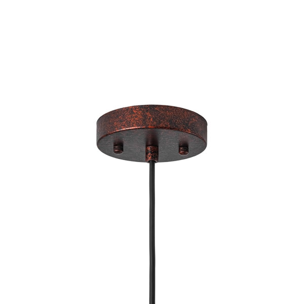 Chandelierias-Vintage 1-Light Rusted Metal Rolled Barn Pendant-Pendants-2-Pack-
