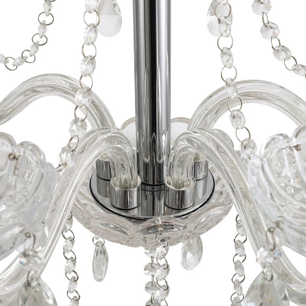 Chandelierias - Vintage 5 - Light Tassel Crystal Chandelier - Chandelier - Chrome - 
