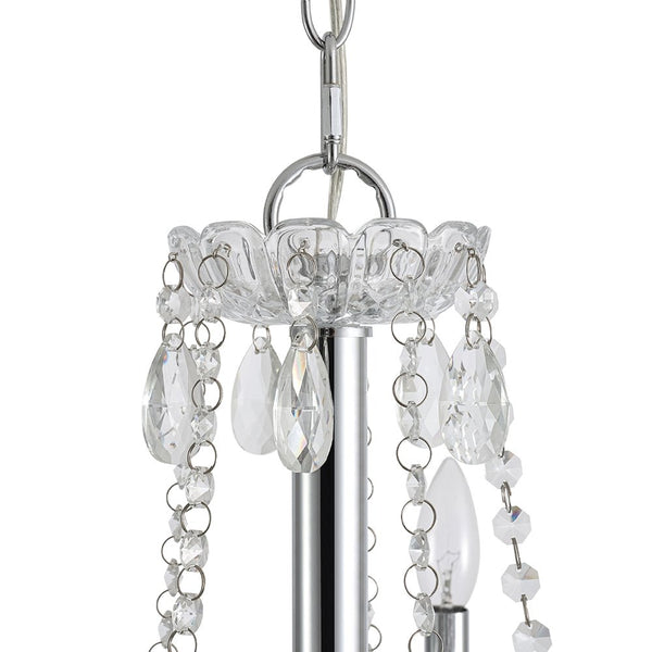 Chandelierias - Vintage 5 - Light Tassel Crystal Chandelier - Chandelier - Chrome - 
