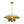 Chandelierias - Vintage Style 4 - Light Dome Pendant with Quartet Bell Shade - Pendant - Bushed Brass - 