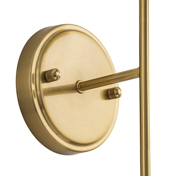 Chandelierias-Water Clear Single Globe Glass 1-Light Wall Torch Sconce-Wall Light-Brass-