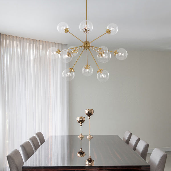 12-Light Modern Sphere Sputnik Chandelier