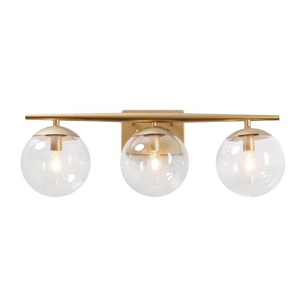 3-Light Gold Dimmable Vanity Light