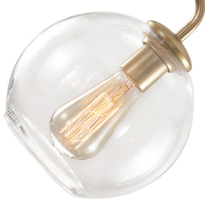 Contemporary 5-Light Hand Blown Glass Globe Chandelier
