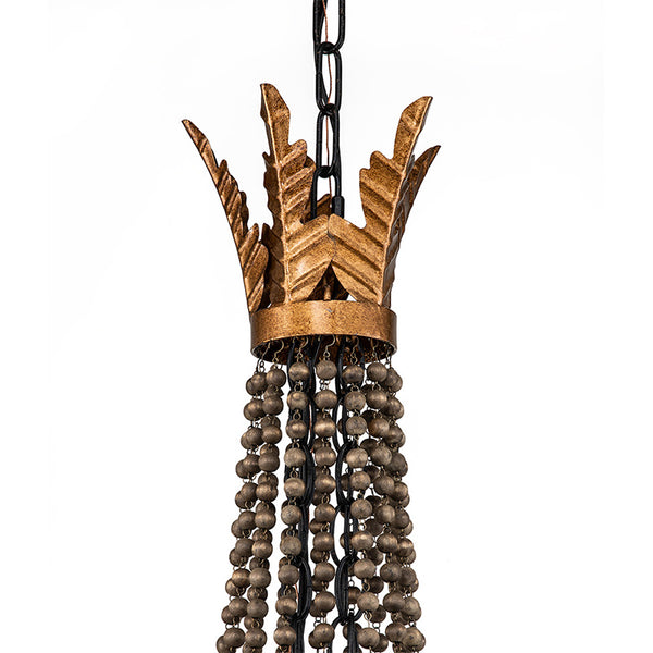 8-Light Vintage Beads Accents Empire Chandelier