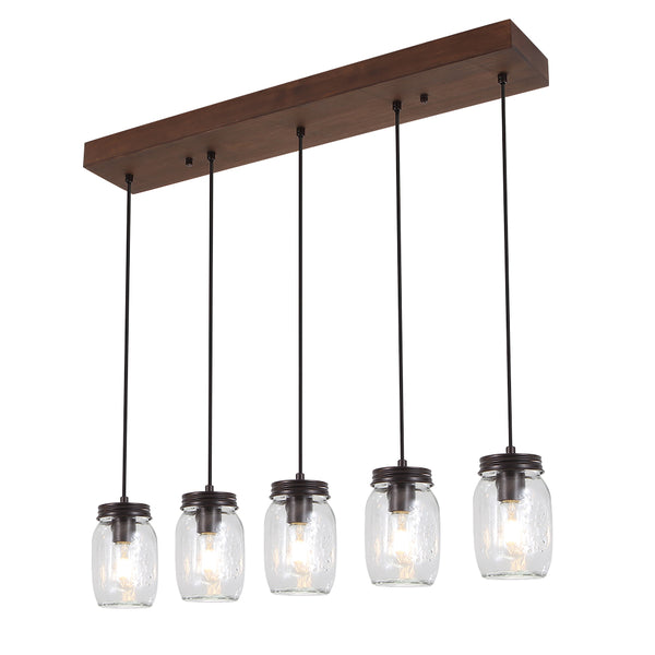 Mason Jar Light Kitchen Island Pendant Chandelier