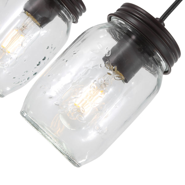 Mason Jar Light Kitchen Island Pendant Chandelier