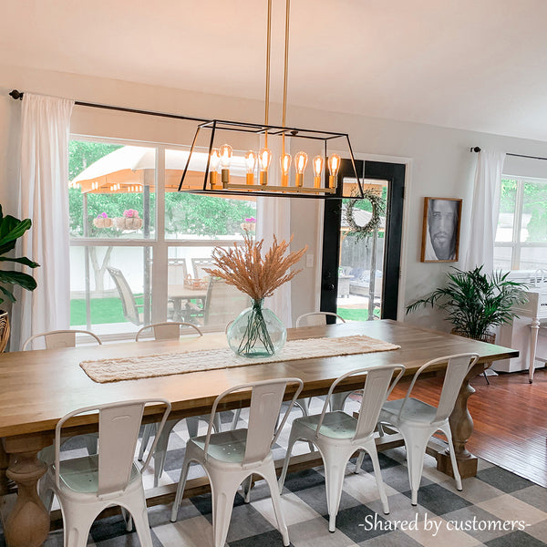 Mid-Century Modern Linear Island Chandelier