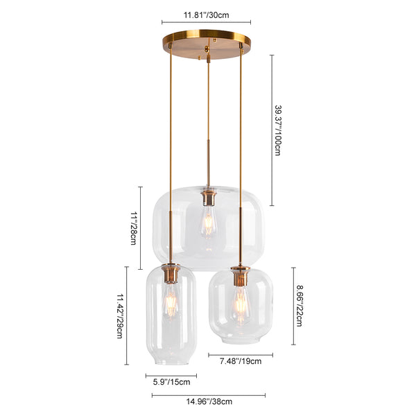 Mid Century Glass Pendant Light