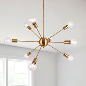 Modern 9-Light Metal Sputnik Chandelier Lighting