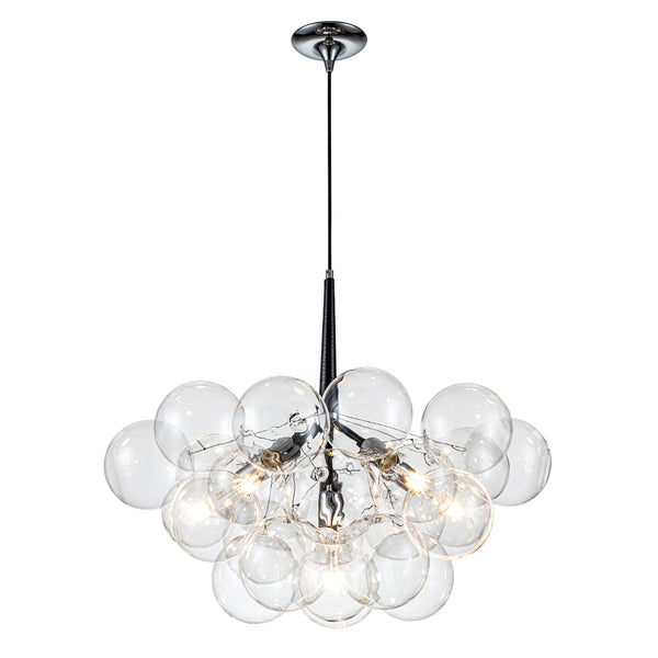 Modern Clear Glass Cluster Bubble Chandelier