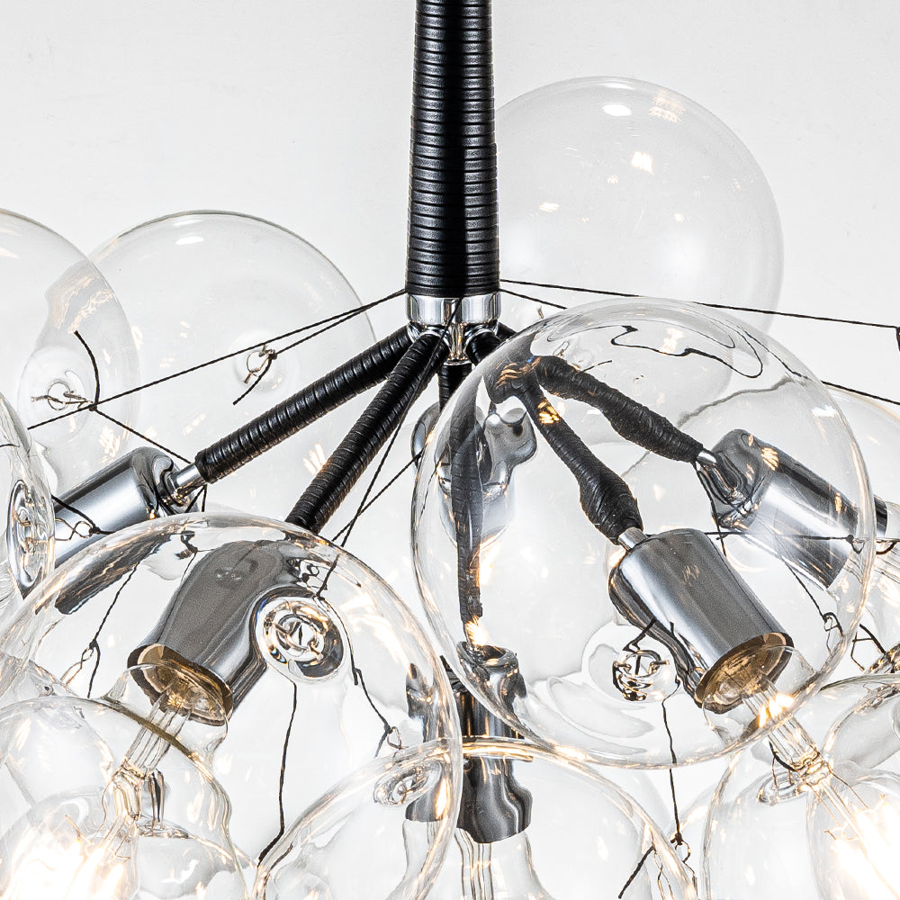 Modern Clear Glass Globe Cluster Bubble Chandelier | Chandelierias