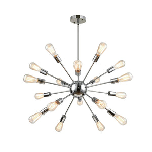 Modern Linear Black Sputnik Chandelier