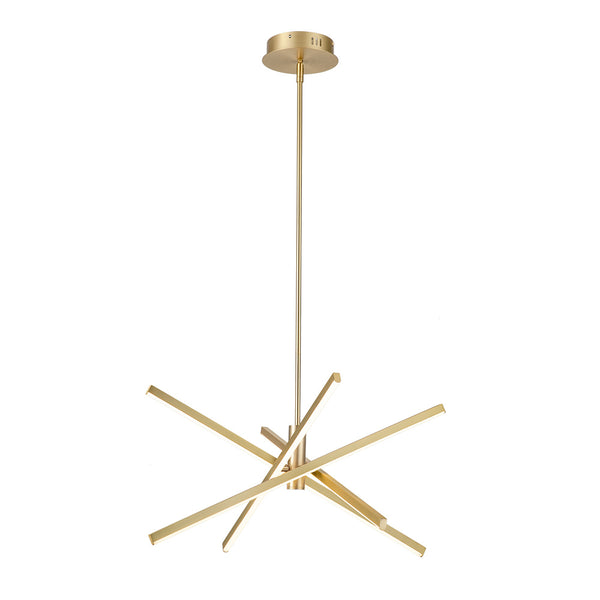 Modern Minimalist 4-Light Strip LED Chandelier