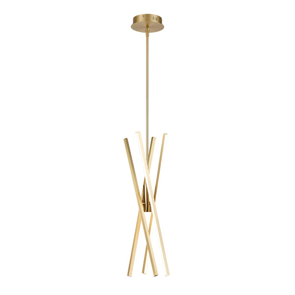 Modern Minimalist 4-Light Strip LED Chandelier
