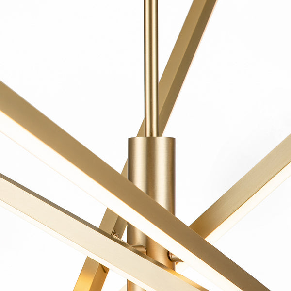 Modern Minimalist 4-Light Strip LED Chandelier