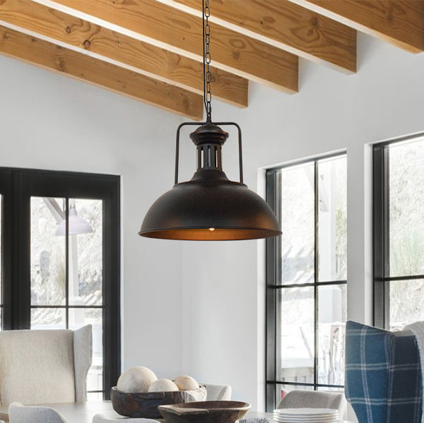 Rustic Metal Hanging Pendant Light