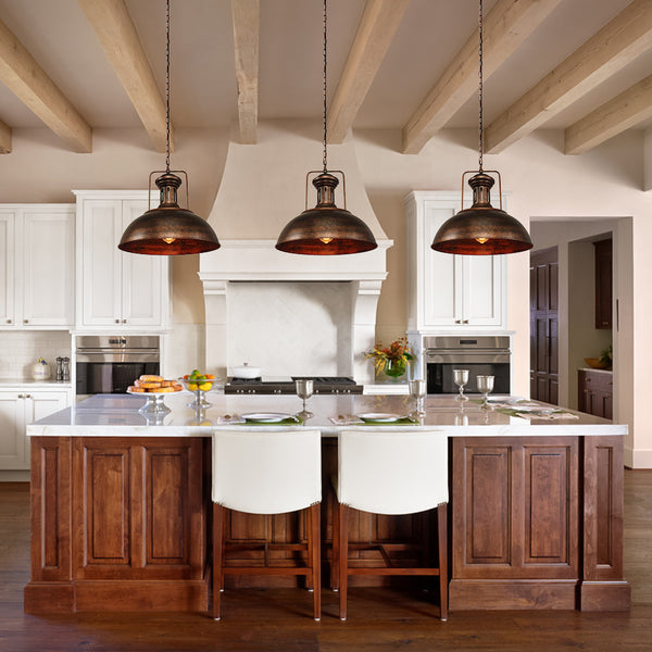 Rustic Metal Hanging Pendant Light