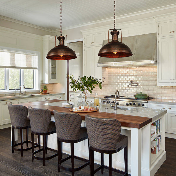 Rustic Metal Hanging Pendant Light