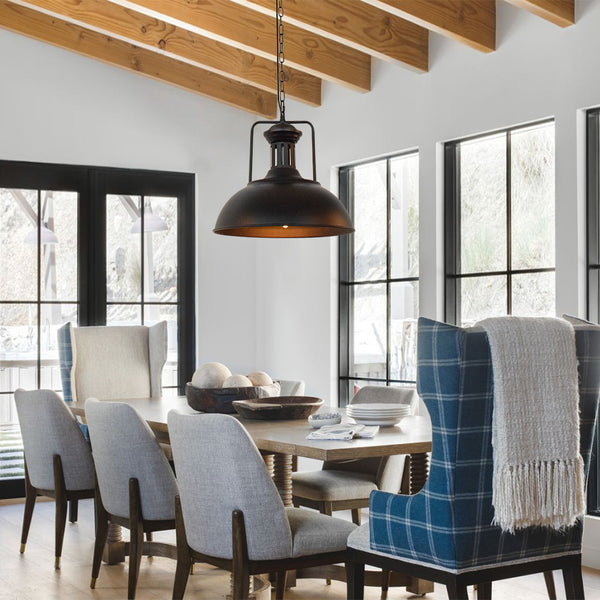 Rustic Metal Hanging Pendant Light