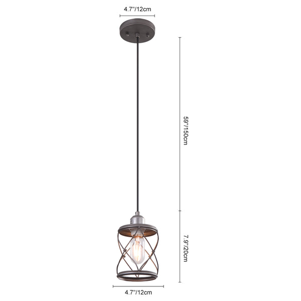 Single Small Cage Pendant Light