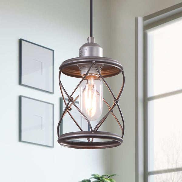 Single Small Cage Pendant Light