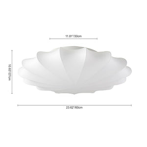 Chandelieria-3-Light Modern Flush Mount Ceiling Light With Silk Lampshade-Ceiling Light-Small-