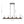 Chandelieria-5-Light Glass Wood Linear Chandelier-Chandelier-Default Title-