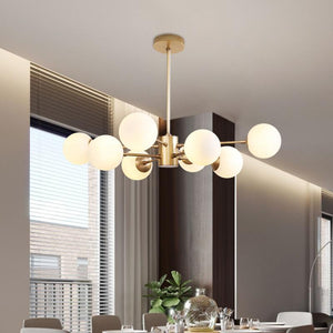 Chandelieria-8-Light Decorative Glass Lamp Shade Chandelier-Chandelier-Default Title-