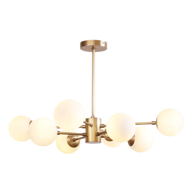 8-Light Decorative Glass Lamp Shade Chandelier | Chandelierias, 8-Light ...