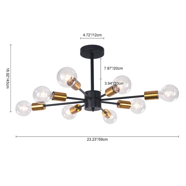 Chandelieria-8-Light Modern Sputnik Chandelier Lighting-Chandelier-Default Title-