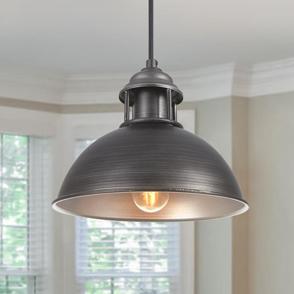 Chandelieria-Black Single Pendant Light With Bell Lamp Shade-Pendant-Default Title-