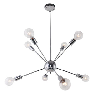 Chandelieria-Contemporary Glass Globe Sputnik Chandelier-Chandelier-Chrome-8 Bulbs