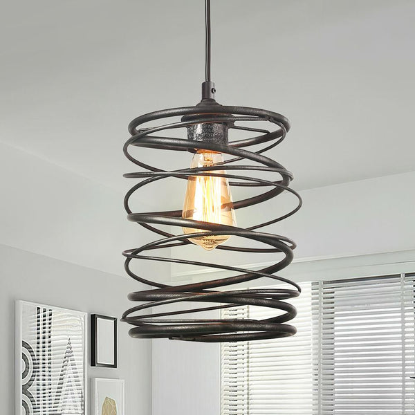 Chandelieria-Farmhouse Spring Single Hanging Pendant Light-Pendant-Default Title-