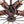 Chandelieria-Farmhouse Vintage Semi Flush Mount Ceiling Light-Ceiling Light-Black-