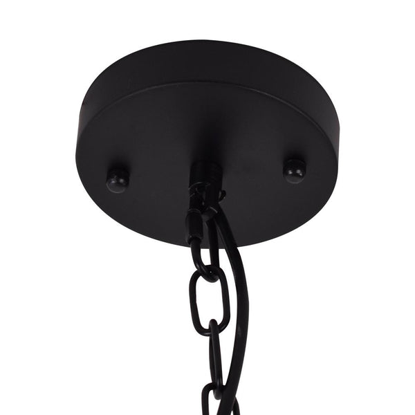 Chandelieria-Industrial Single Dome Pendant Light-Pendant-Black-